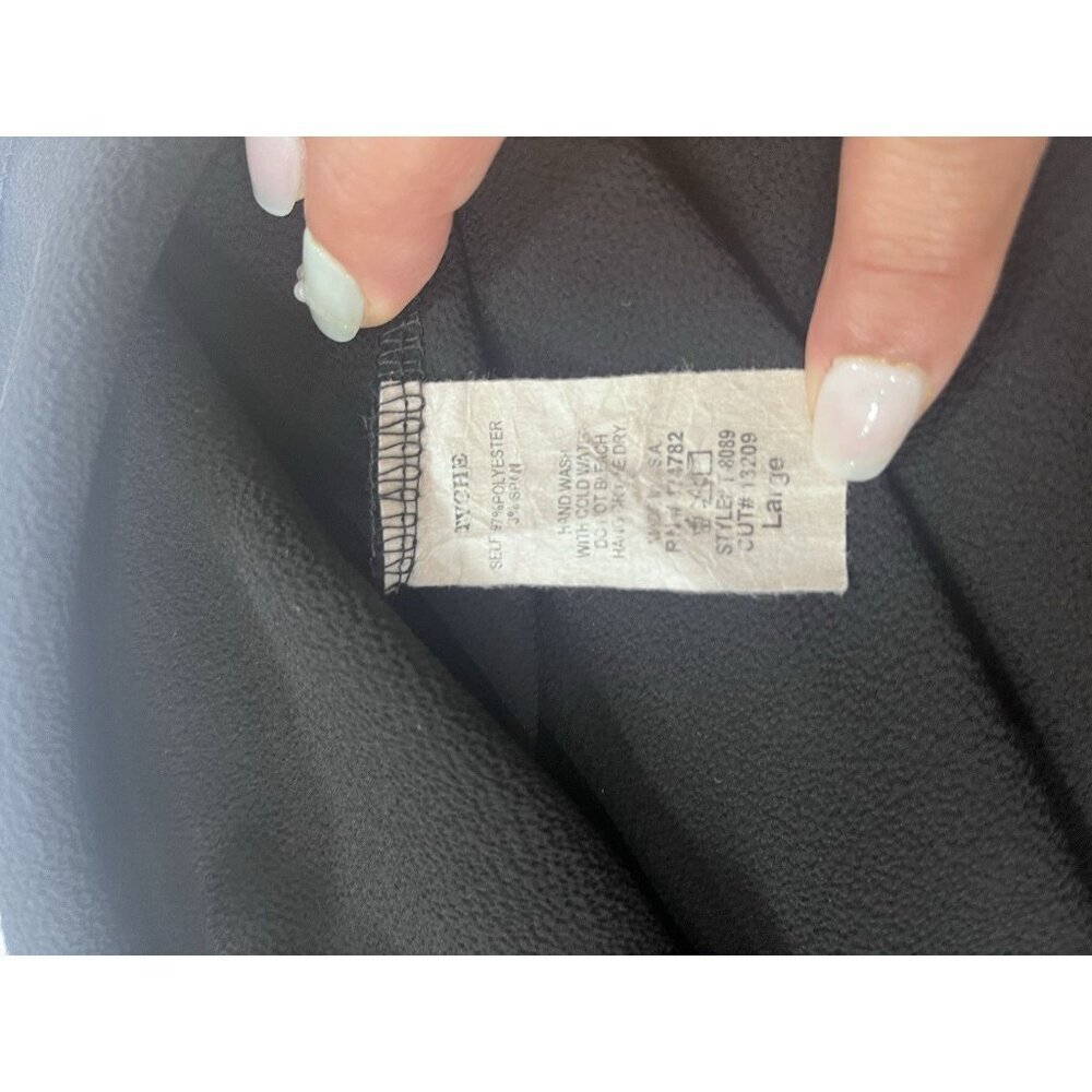 Tyche Textured Solid Double Notch Cami Top Black … - image 7